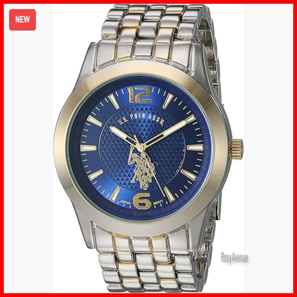 Mens Analog Bracelet Watch Adjustable Stainless Steel Band Quartz Movement